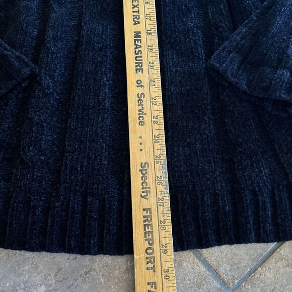 VTG 90s Chereskin Sweater Cable Knit  Style Size XL Black Long Sleeved - Picture 5 of 8